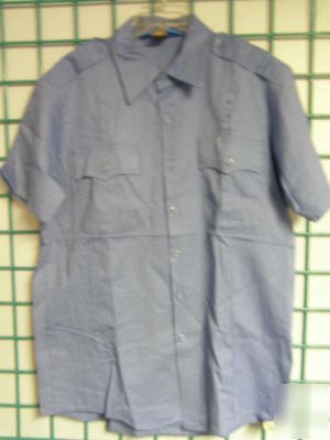 5-flamex short sleeve blue shirts lg.by topps used
