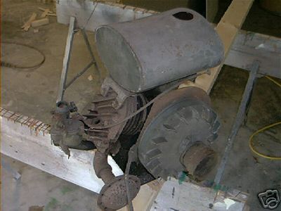 Antique johnson iron horse gas engine