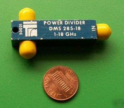 Dms 285-18 power divider combiner 1-18 ghz, tested data