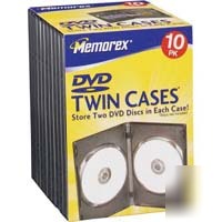 Memorex dvd twin strge cases f/2DVD's in each case,10PK