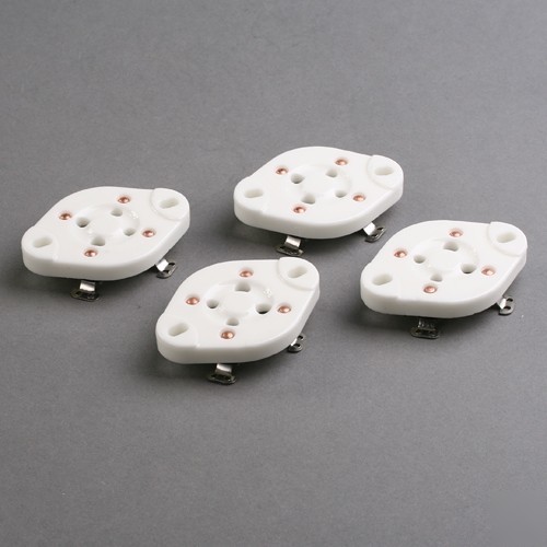 4 x 4-pin ceramic pcb vacuum tube sockets