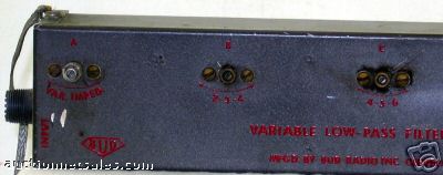Bud radio variable low pass filter lf-601