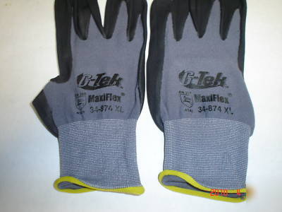 G tek maxiflex nitrile work gloves xl 12 pair dozen nwt