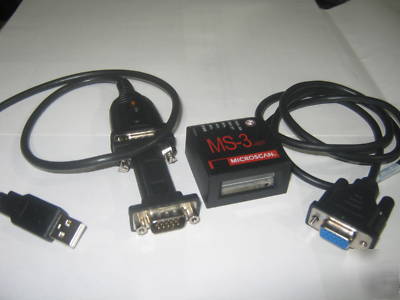Microsan MS3 micro serial scanner w usb cable kit