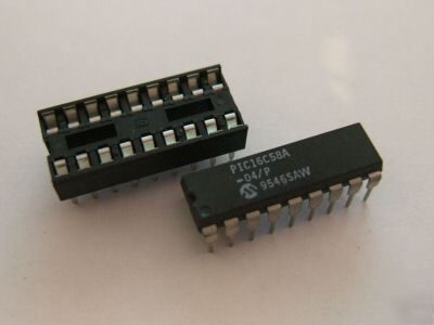 Pic 16C58A 18PIN programmable microcontrollers + dil