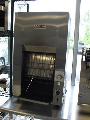 Used merco savory vertical contact toaster bagels bread