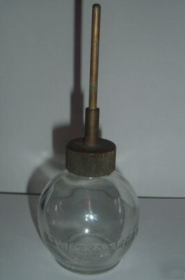 Lunkenheimer glass oil bottle antique