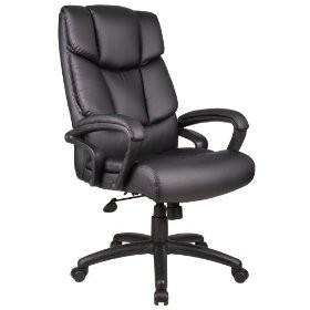 Boss executive black italian leather office chair $499