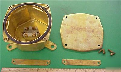 Brass naval marine electrical junction box weather proo
