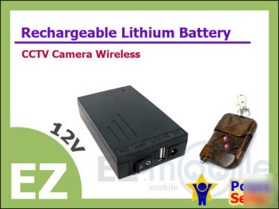 Cctv camera wireless 12V rechargeable lithium battery