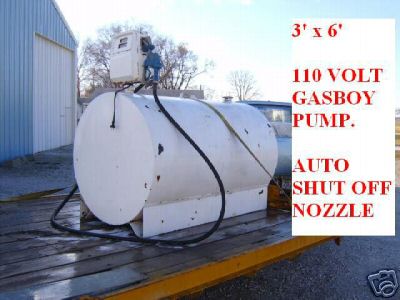 Diesel fuel gas fuel tranfer tank. gasboy 110 pump
