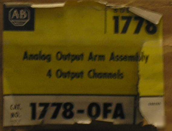 Lot (2) allen bradley 1778-ofa analog output arm assy