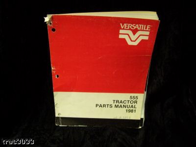 Original versatile 555 tractor parts manual 1981