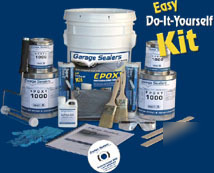 Professional grade epoxy garage floor coating paint kit