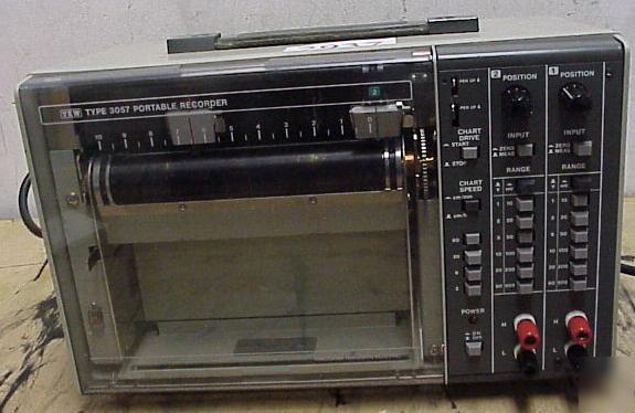 Yew 3057 chart recorder with case, manual & accessories