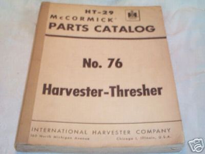 1956 HT29 NO76 international harvester thresher catalog