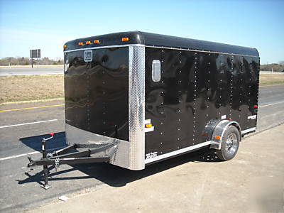 7X12 enclosed utility cargo two bike motorcycle trailer