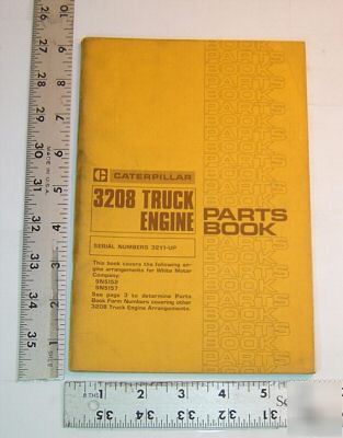 Caterpillar parts book - 3208 truck engine - 1978