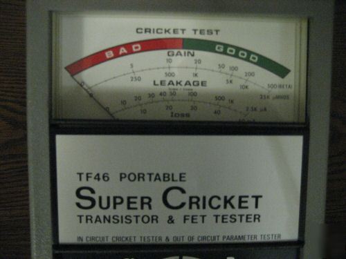 Sencore TF46 super cricket transistor & fet tester