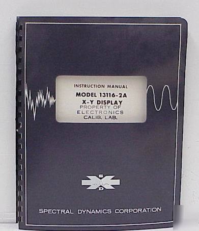 Spectral dynamics 13116-2A display inst. manual