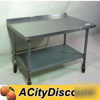Stainless steel 48X30 ss mobile utility work prep table