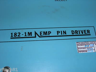 Zeta data model 182-1 emp pin driver test set nuclear