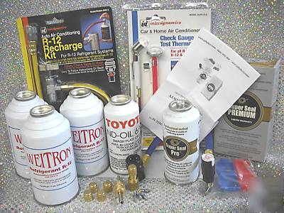 R12, refrigerant 12 deluxe collector car kit stop leak