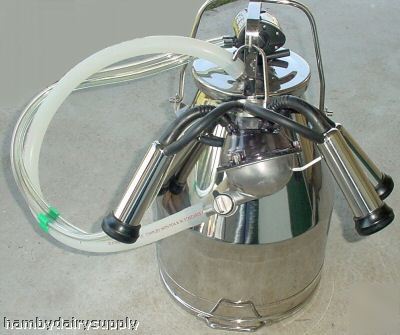 Stainless steel bucket milker for cows sku 501-1516 