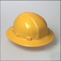 New yellow full brim hard hat ansi/osha deluxe hardhats
