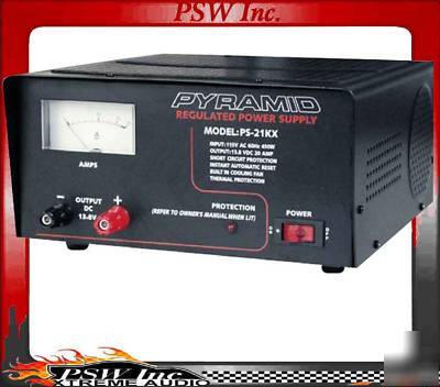 Power supply 20-amp 13.8 volt pyramid #PS21KX