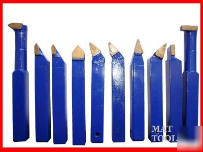 10 piece carbide tipped lathe tools , 10SQ ( myford etc