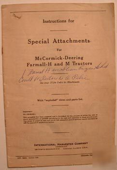 1940 mccormick-deering farmall-h, m tractors- internati
