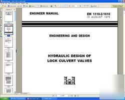 Hydraulic design of lock culvert valves engineering cd