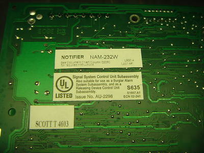 Notifier nam-232W fire alarm network adapter module