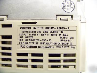 Omron #3G3JV-A2015-a inverter sysdrive 1.5 kw (n) WC2
