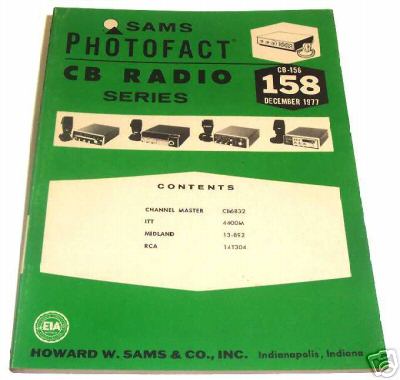 Sams photofact cb-158 december 1977 cb radio series