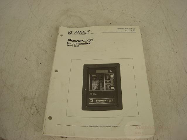 Square d power logic circuit monitor manual