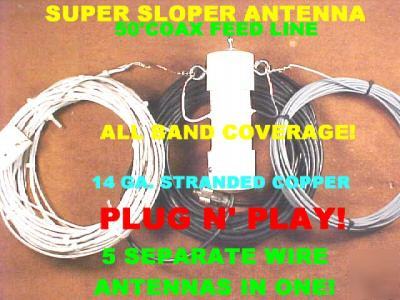 Super sloper all band sw antenna, hear the weak ones 