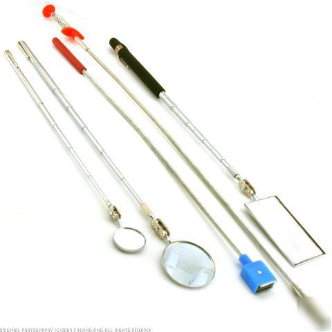 5 telescopic magnet mirror claw inspection pick up tool