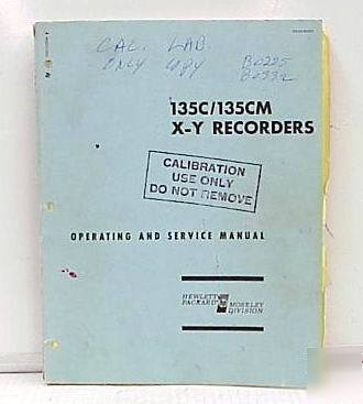 Agilent hp 135C/135CM x-y recorders oper/serv manual
