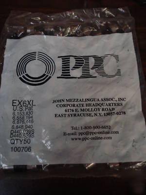 Bag of 50 ppc rg-6 compression fittings EX6XL