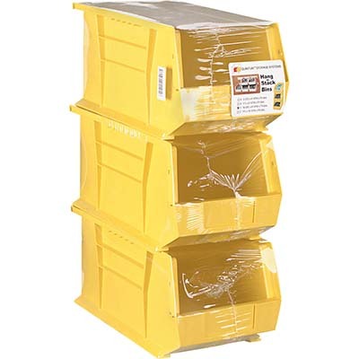 New quantum heavy-duty storage bins - 3-pk., yellow - 