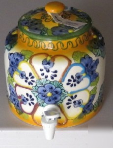 Nwt decorative ceramic lemonade dispenser from mexico