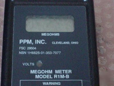 Ppm mil-spec voltmeter megohmmeter nice 