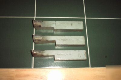 Three internal thread , carbide tipped, cutting tools