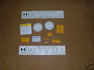 Decal set for mccormick farmall h, 