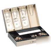 Mmf cash box with combination lock - 6 compartments