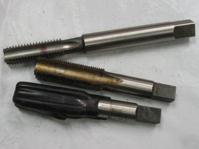 Engine lathe tooling assortment of hand taps 