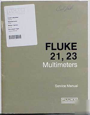 Fluke 21/23 multimeters service manual