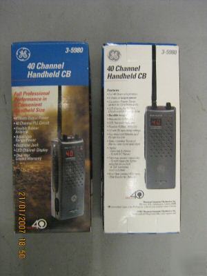 Ge 3-5980 40 channel handheld cb radio transceivers (2)